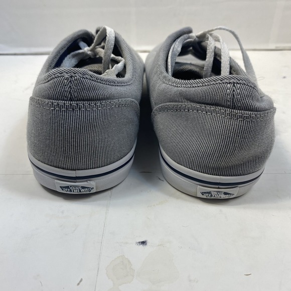 Vans Off The Wall Atwood Womens Size 8 Lace Up Shoes Blue White Pinstripes - Picture 5 of 11